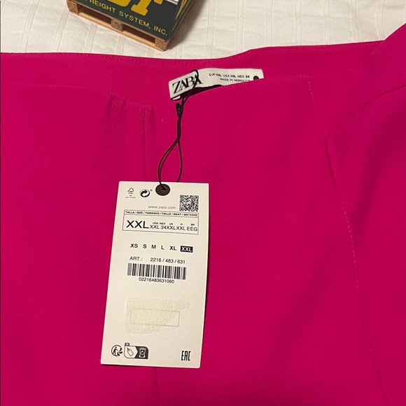 ZARA long flowy Pant in Fuschia - Picture 7 of 7